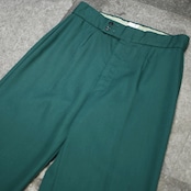 70's color flare slacks green