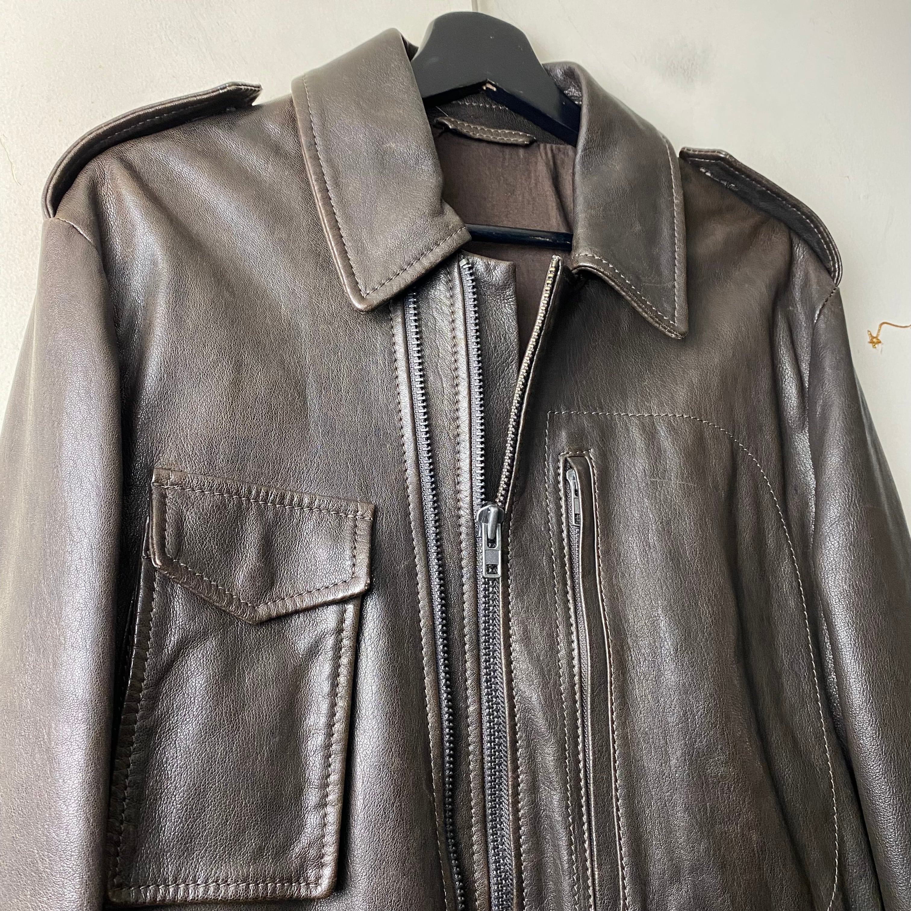 最終値下！Maison Martin Margiela Aviators jk MAISON MARTIN MARGIELA 14 leather jacket 