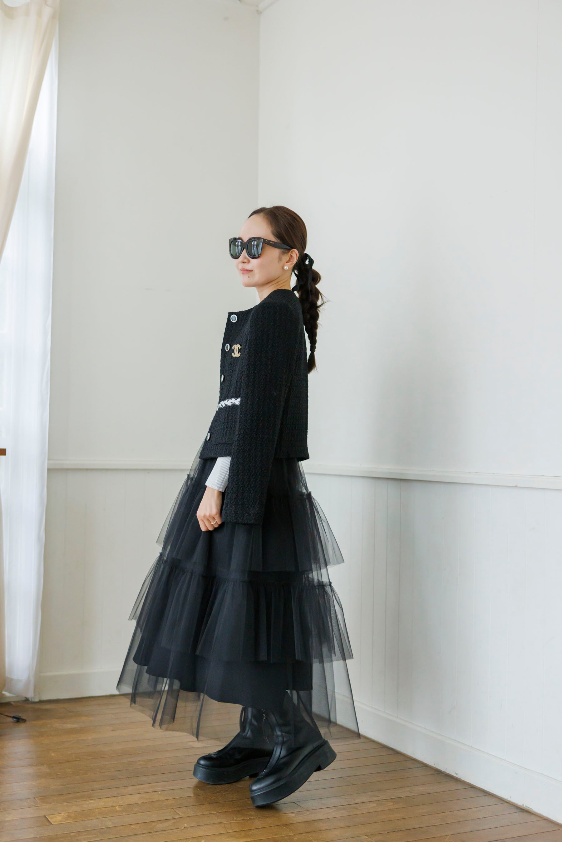 BLUELEA ブルレア Tulle tiered skirt チュールスカート Tulle tiered skirt | Bluelea