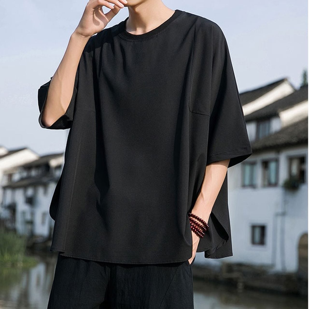 Side slit short sleeve T-shirt(MT1132)