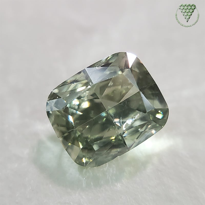 グリーンダイヤ0.217ct 天然グリーンダイヤFANCY DARK GRAY GREEN - その他