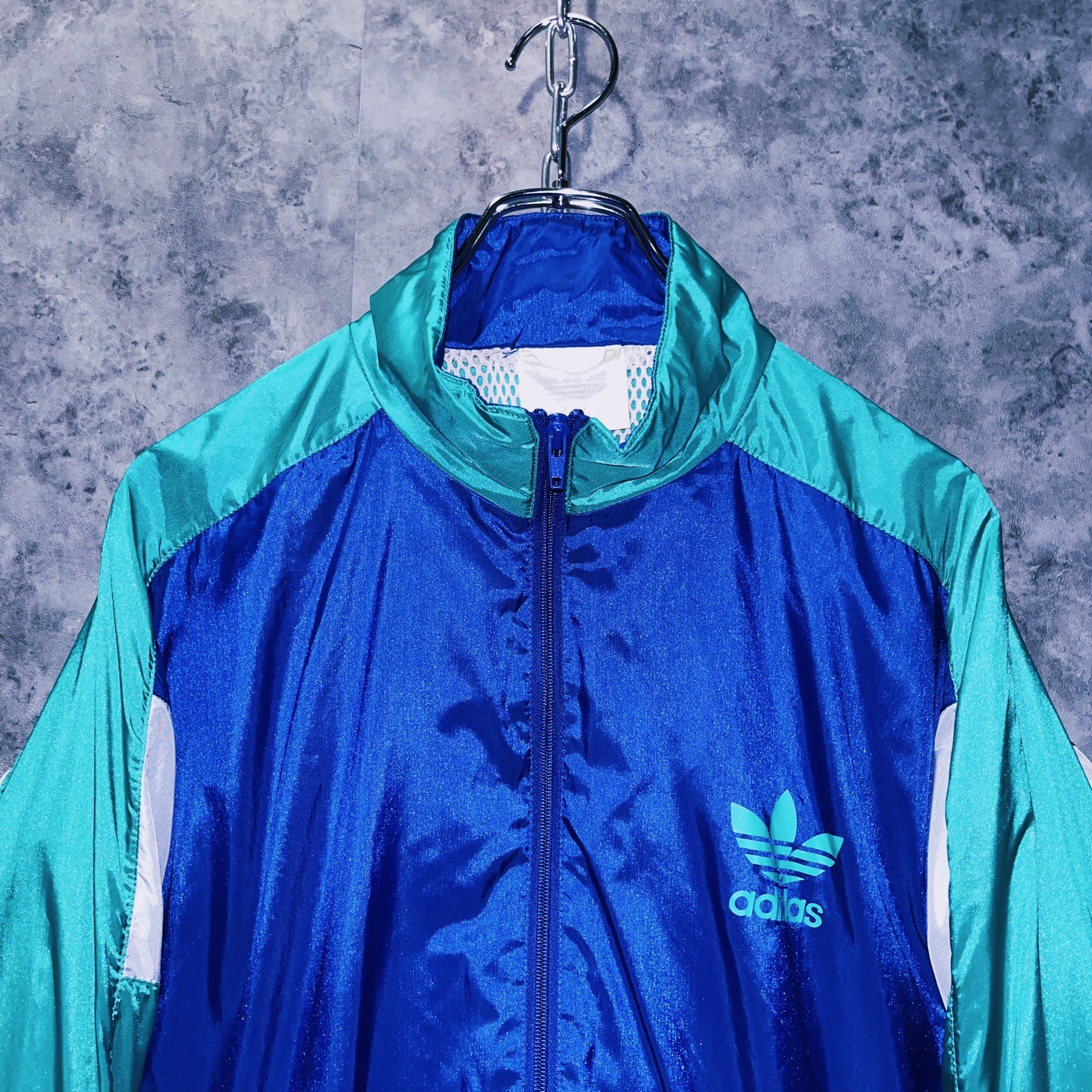 doppio】80's vintage “adidas” switching color design Nylon track