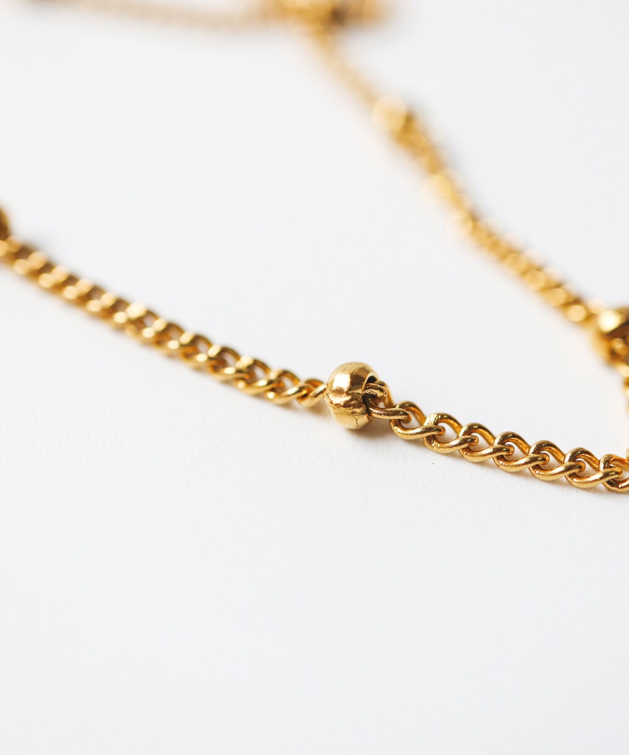 Metal ball necklace long/022001