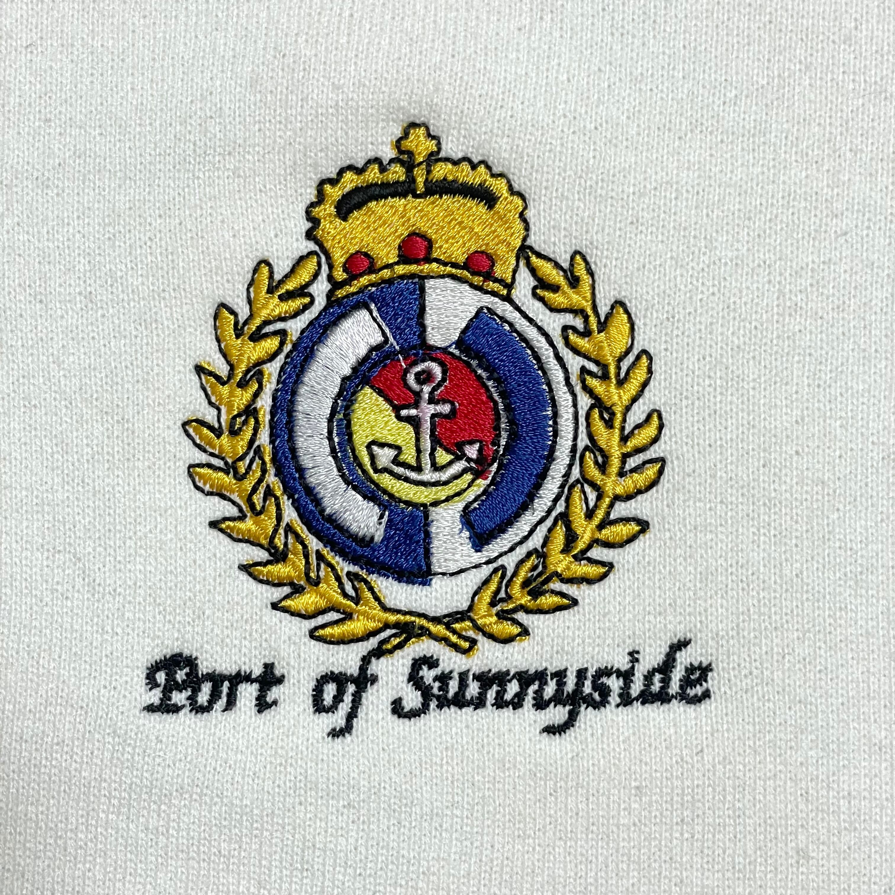 JERZEESs USA製 Port of Sunnyside ワンポイント 刺繍ロゴ