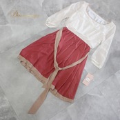 パーティドレス ワンピース LD prime エルディープライム カラオケ フォーマル 演奏会 発表会 二次会 白 ホワイト系 ベージュ系 レッド系 スタイルアップ 伸縮性 ドレス 女性用 結婚式 お呼ばれ 週末デート 丸首 長袖 かわいい 洗練された オシャレ シンプル カジュアル 特別な日 クラシック スリム フェミニン 軽やか 柔らかい