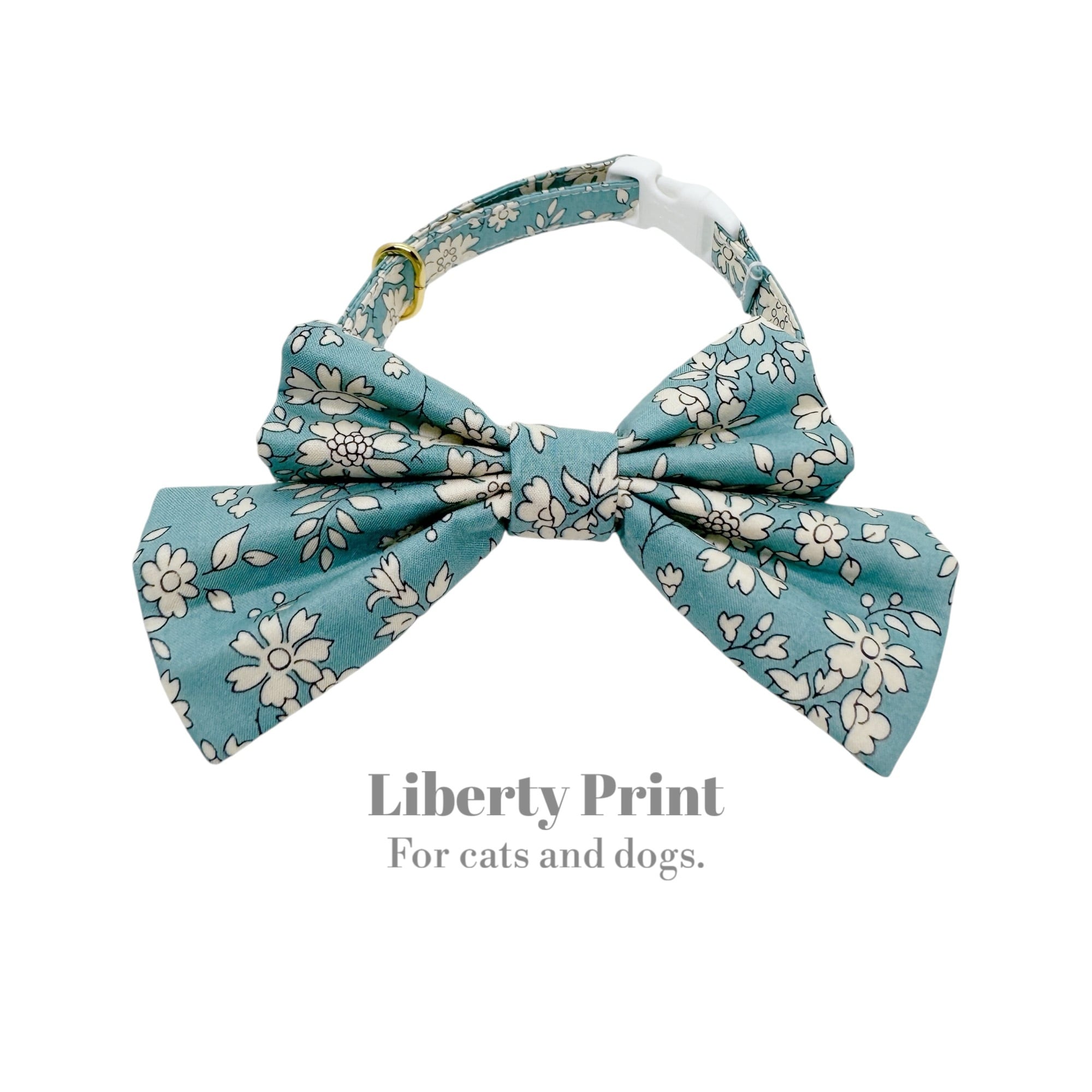 猫 犬 首輪 リバティプリント × Capel ラージリボン クラシックライト