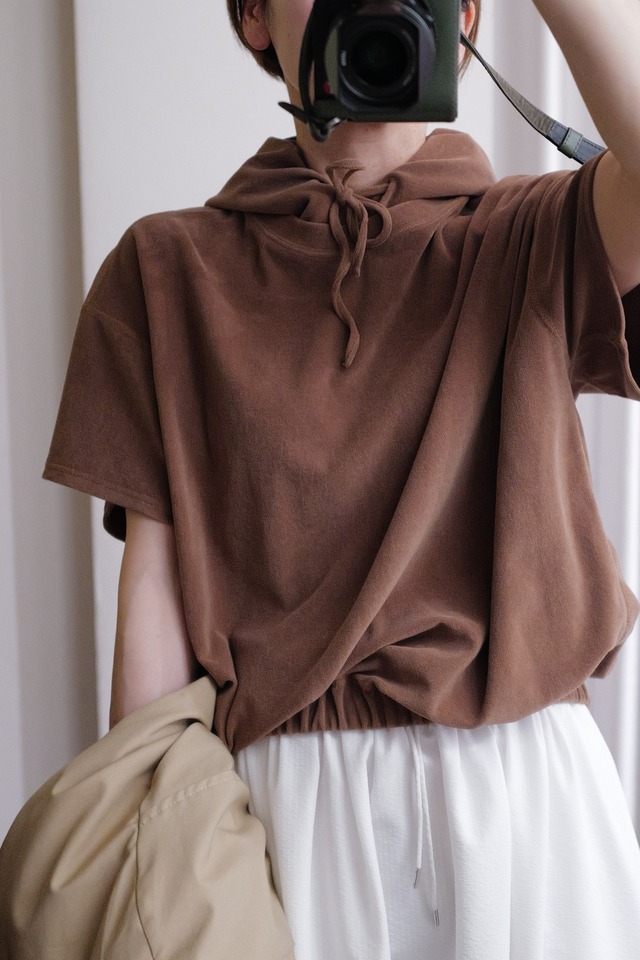 pile hood cut brown