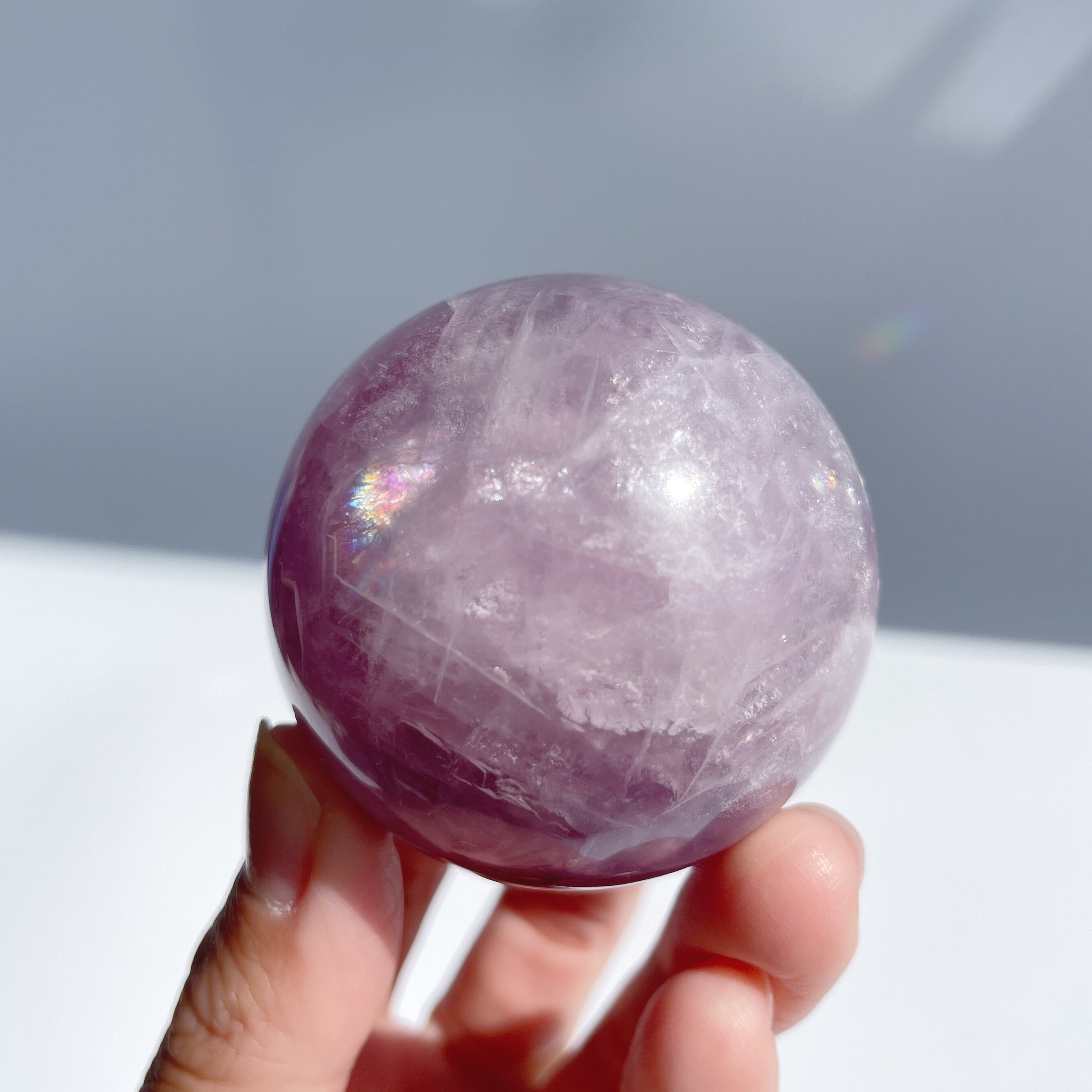 ピンクフローライト スフィア（丸玉）13◇Purple Fluorite Sphere