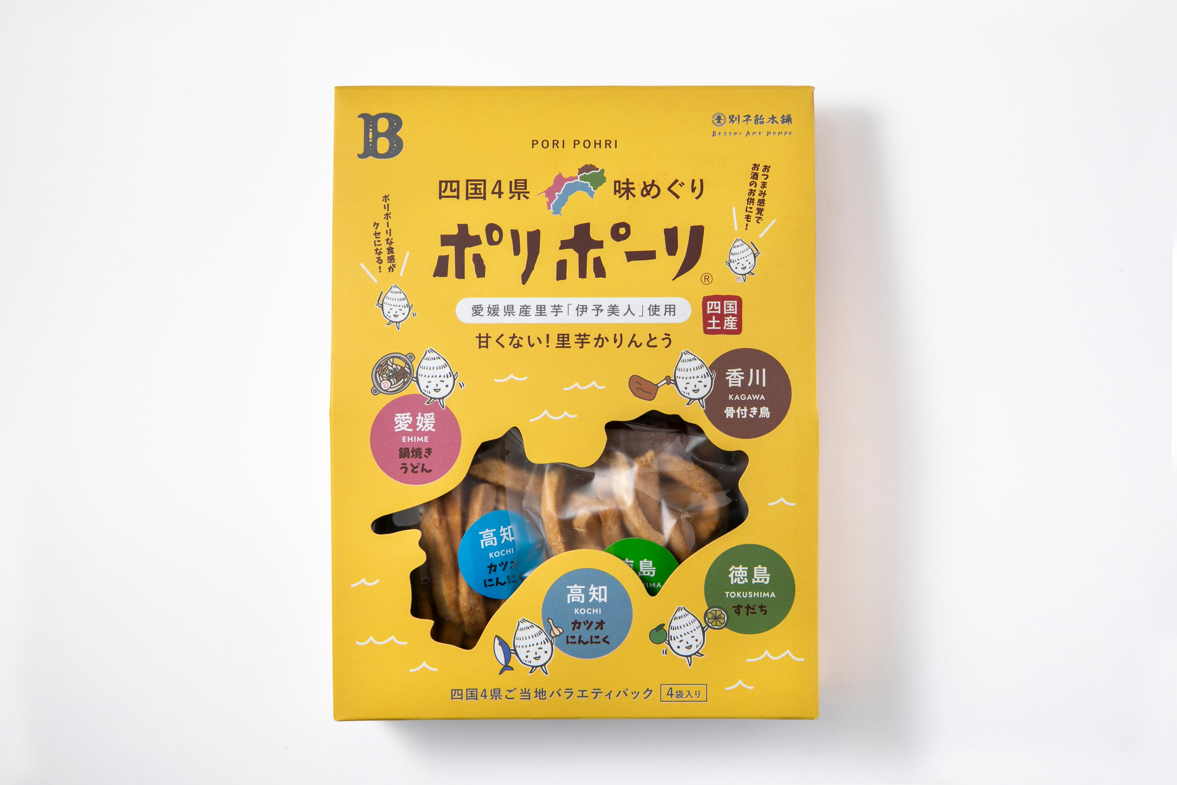 四国土産の新定番！】 四国4県味めぐりポリポーリ ~ご当地バラエティ