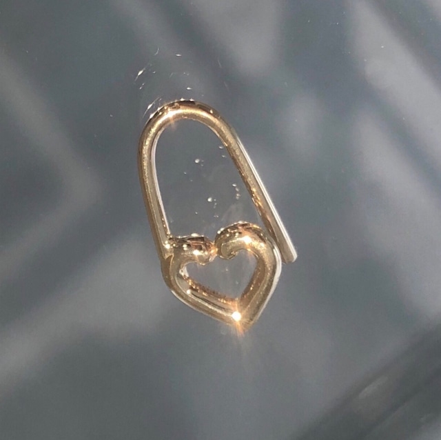 HEART pin earring short  K10YellowGold  #LJ18025P