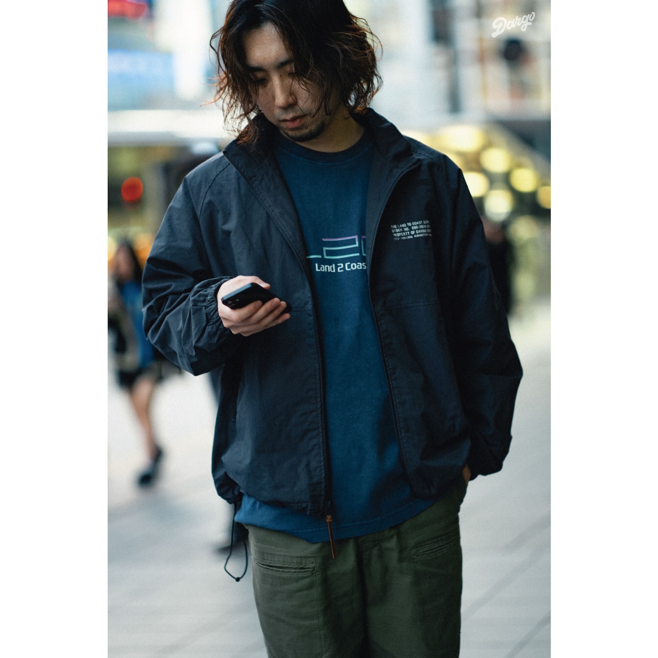 【DARGO】"COTTON / NYLON"  Active Jackets（GRAY NAVY）