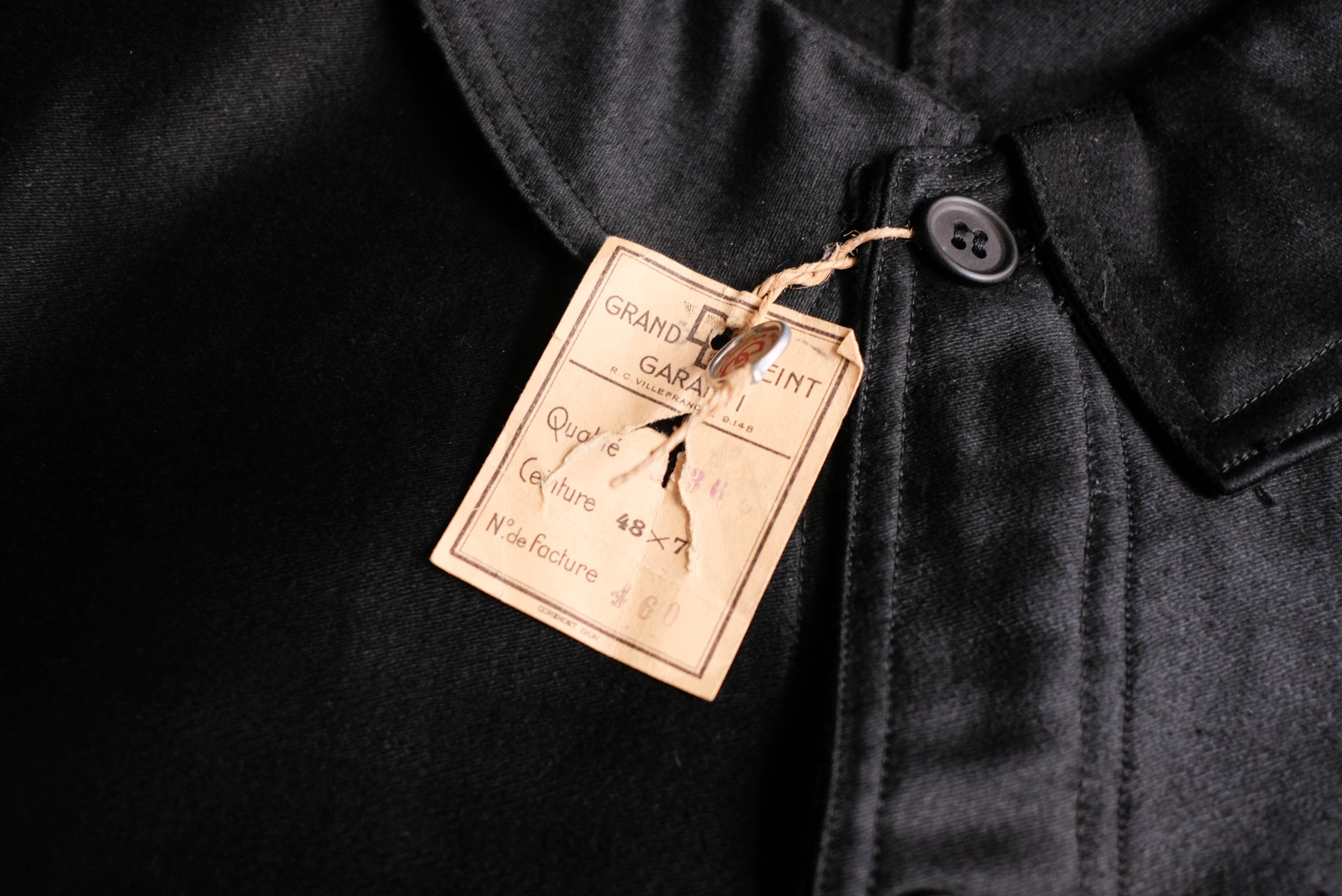 1940s フランス ブラックモールスキンジャケット3 | militaria 1940s フランス ブラックモールスキンジャケット3 | militaria
