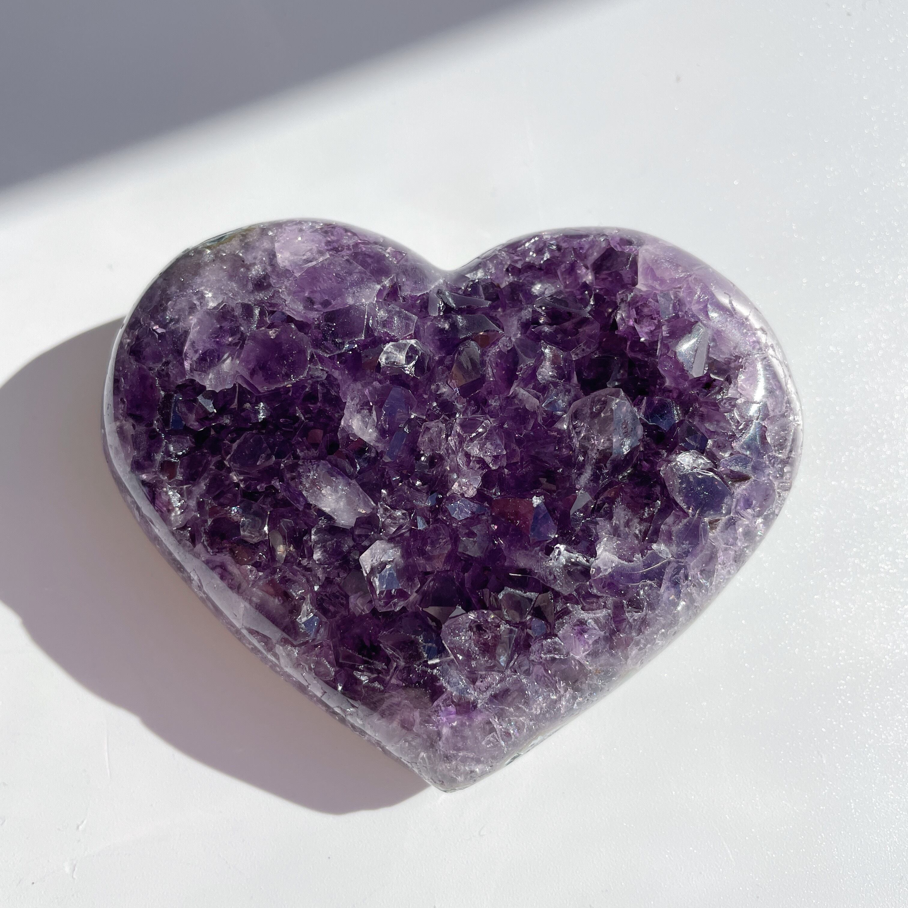 ブラジル産アメジスト ハート型♡14◇Amethyst◇天然石・鉱石