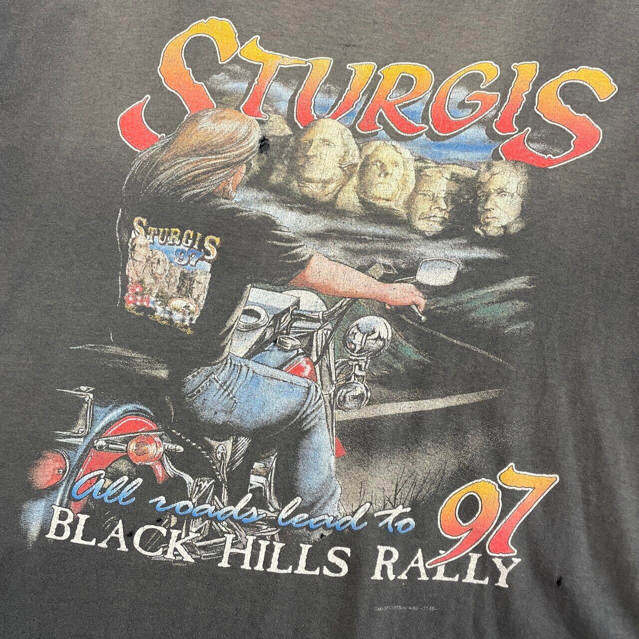 90年代 襤褸 STURGIS BLACK HILLS RALLY サンフェード 両面プリント ...