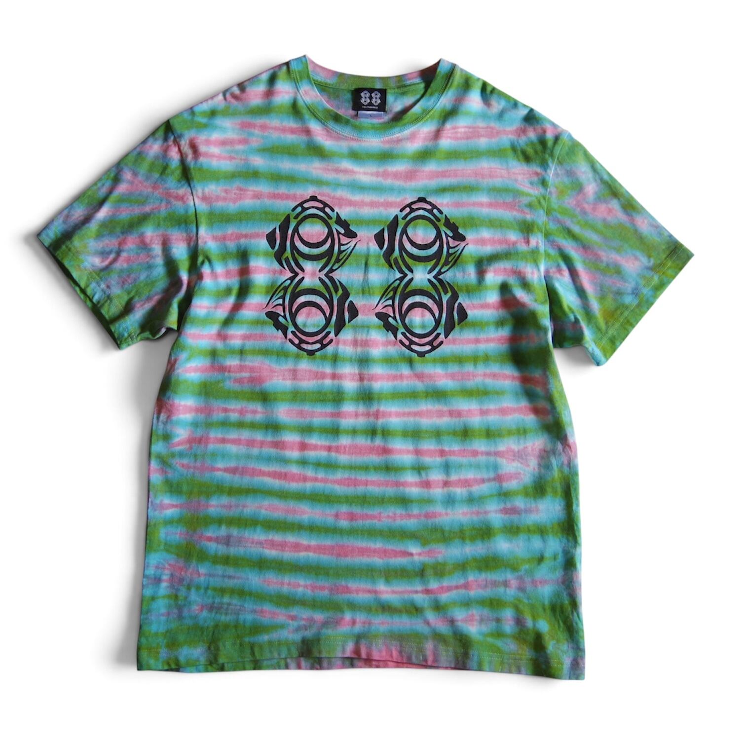 "88 LOGO" TIE DYE ORGANIC COTTON T-SHIRT / タイダイ オーガニックコットン Tシャツ -L- 【送料無料】