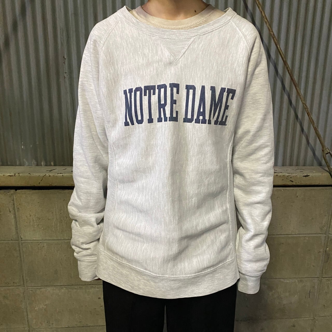 00年代 Champion チャンピオン 染み込み NOTRE DAME カレッジロゴ ...