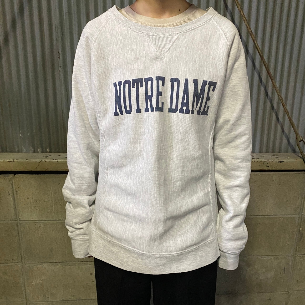 00年代 Champion チャンピオン 染み込み NOTRE DAME カレッジロゴ 