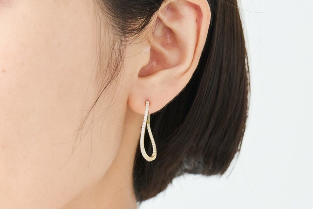 天然ダイヤモンド フープピアス（2種） | 中村江里子セレクション  