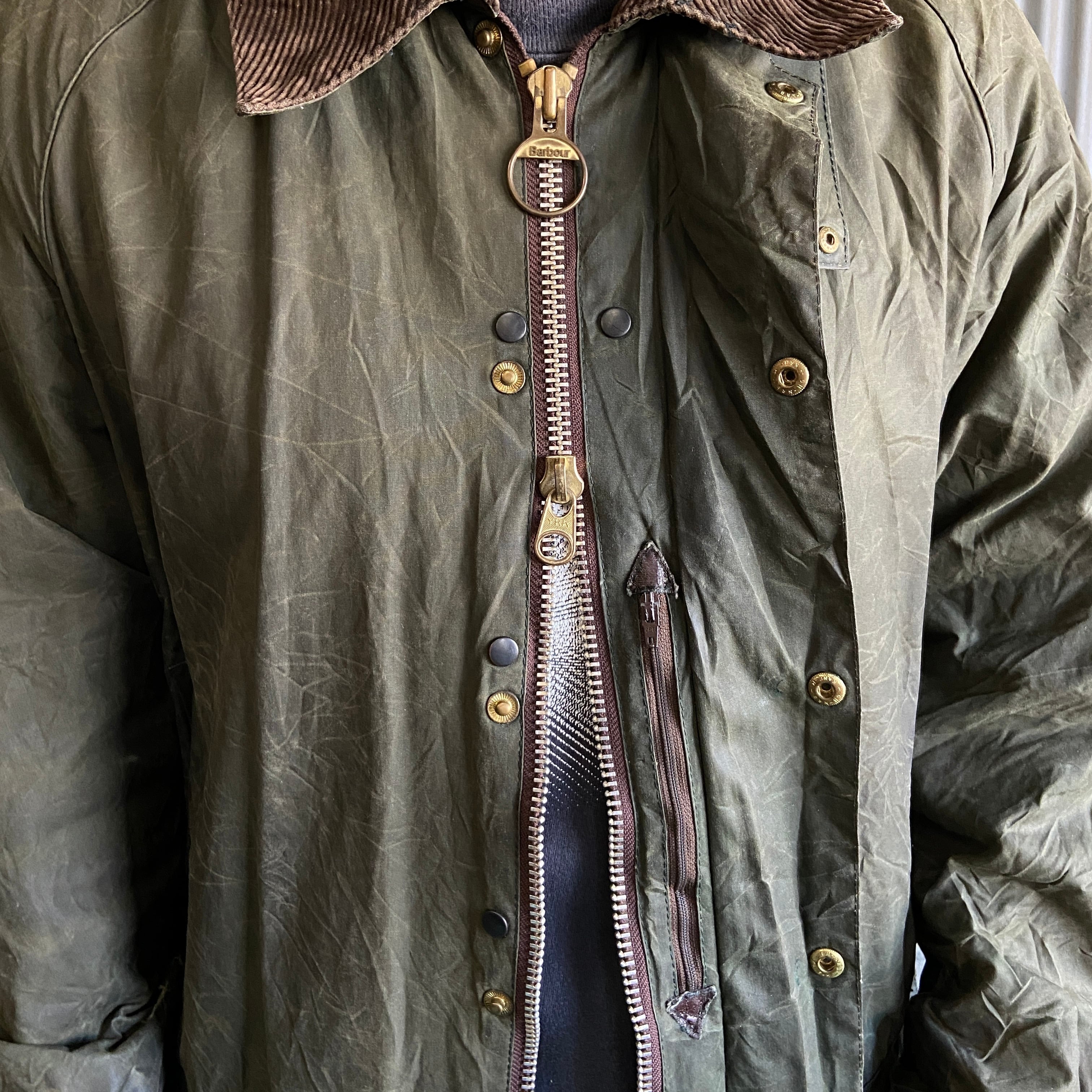 英国製 93年製 3ワラント バブアー ビューフォート ワックスコットン  