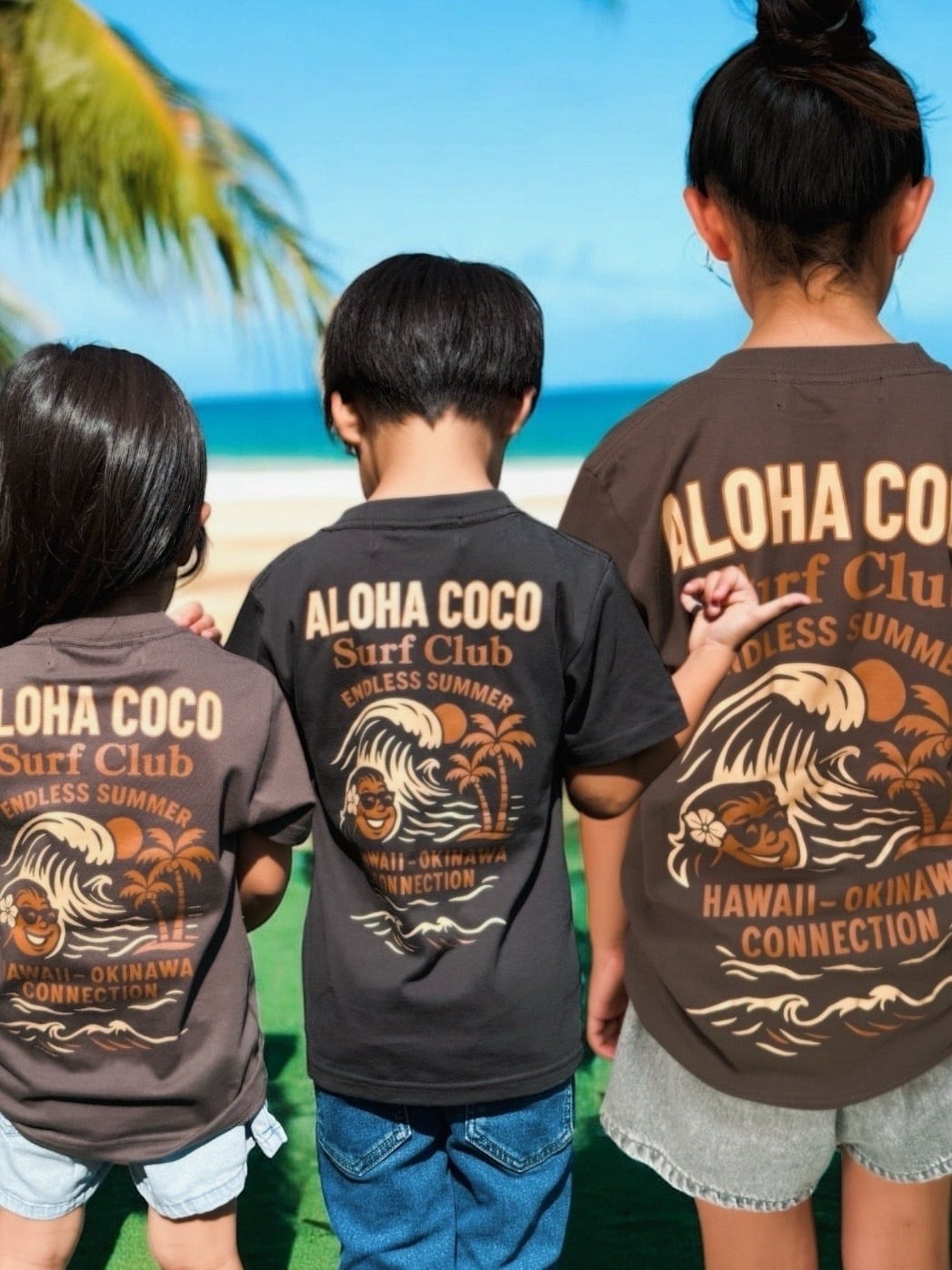 ハワイ直送】ボーイズ アロハ シャツ [ハイビスカスガーデン/ネイビー