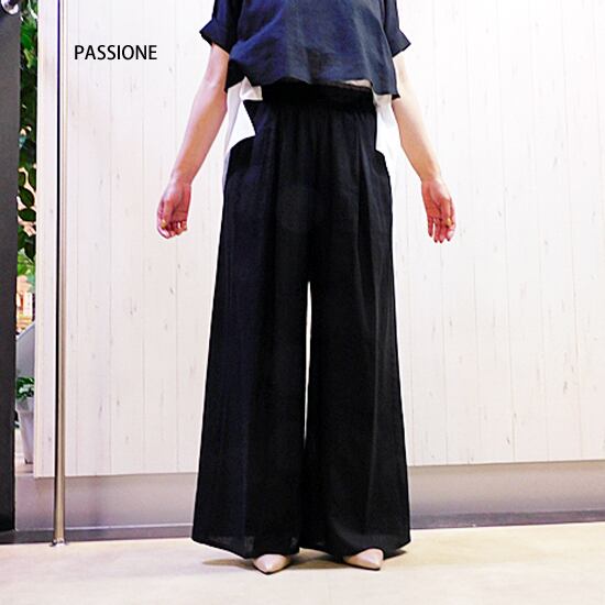 ff211 PASSIONE リネン混ワイドパンツ626611 | PAY ID