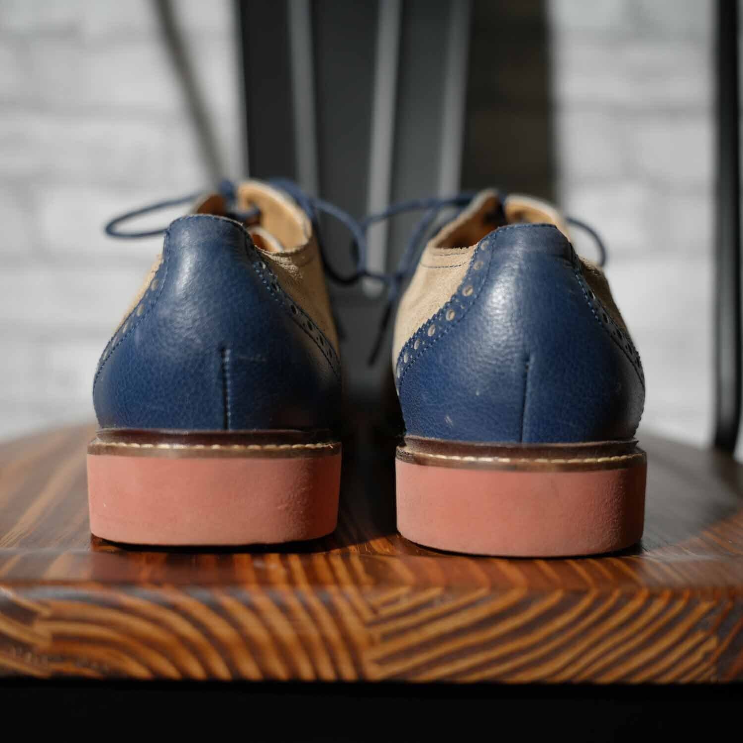 古着 COLE HAAN スエード×レザー コンビ サドルシューズ 27cm相当（9W
