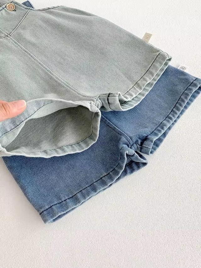 【取寄】オールシーズン着回せるハーフパンツオーバーオール