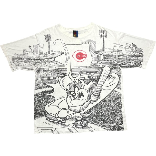 《XL》 SUN Tシャツ シンシナティレッズ メジャーリーグ MLB 袖シングルステッチ 90年代 vintage no.7121