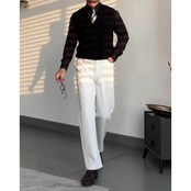 V neck knit vest 00094