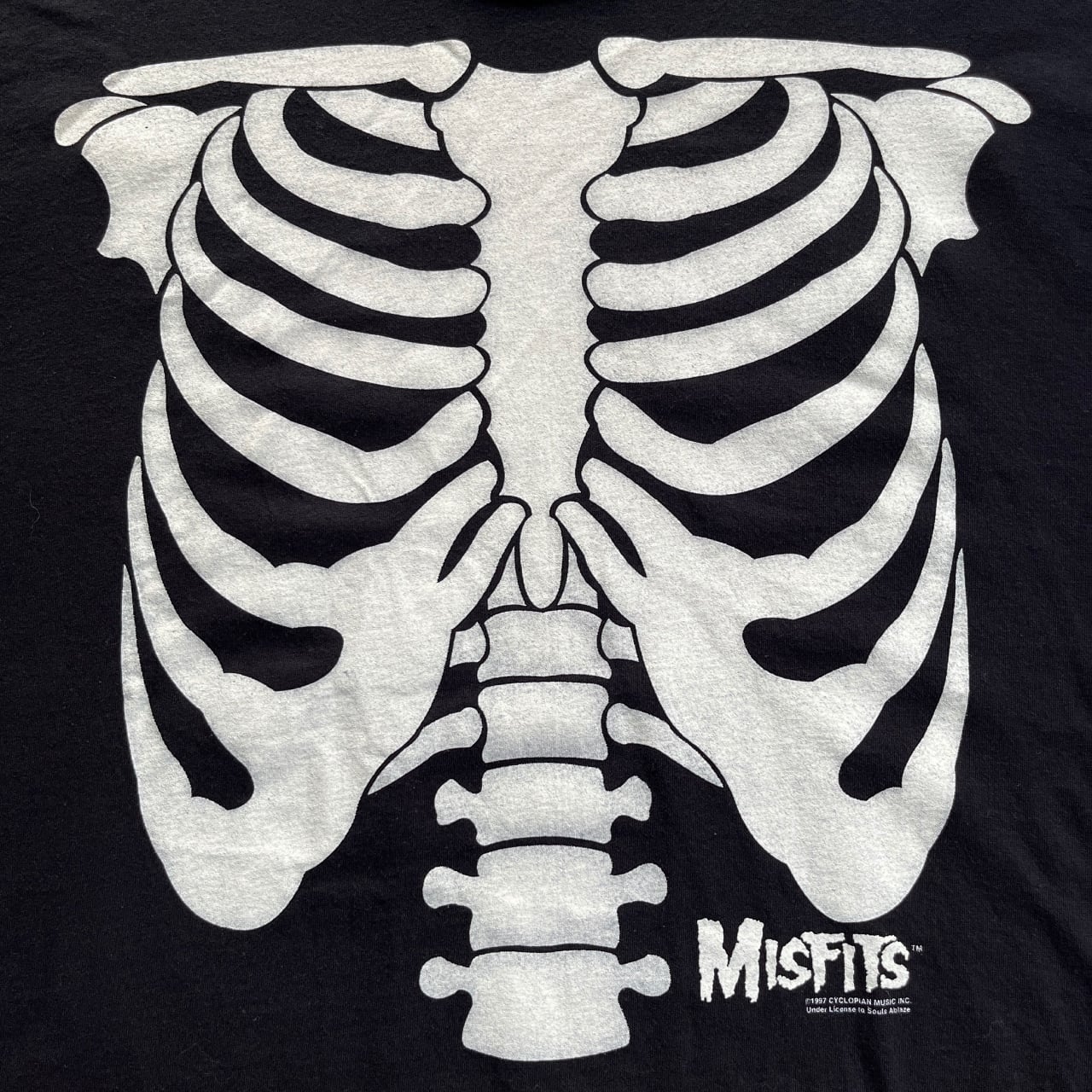 Misfits 1997 Skeleton Grow In The Dark Long Sleeves Band Tee