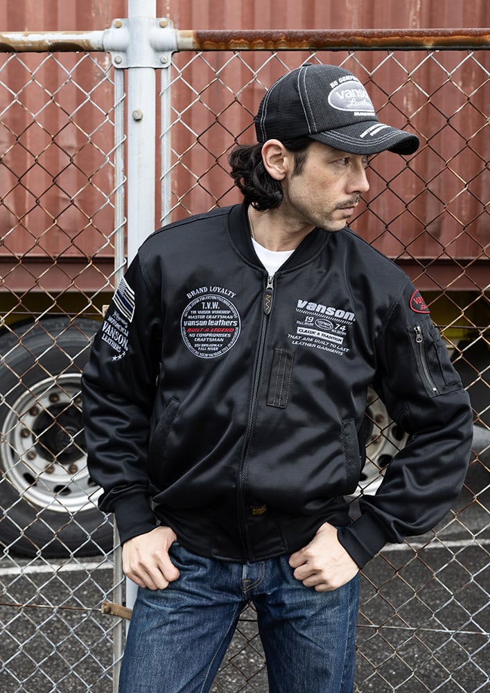 VSE26102S メッシュMA-1ジャケット | vansonleathers