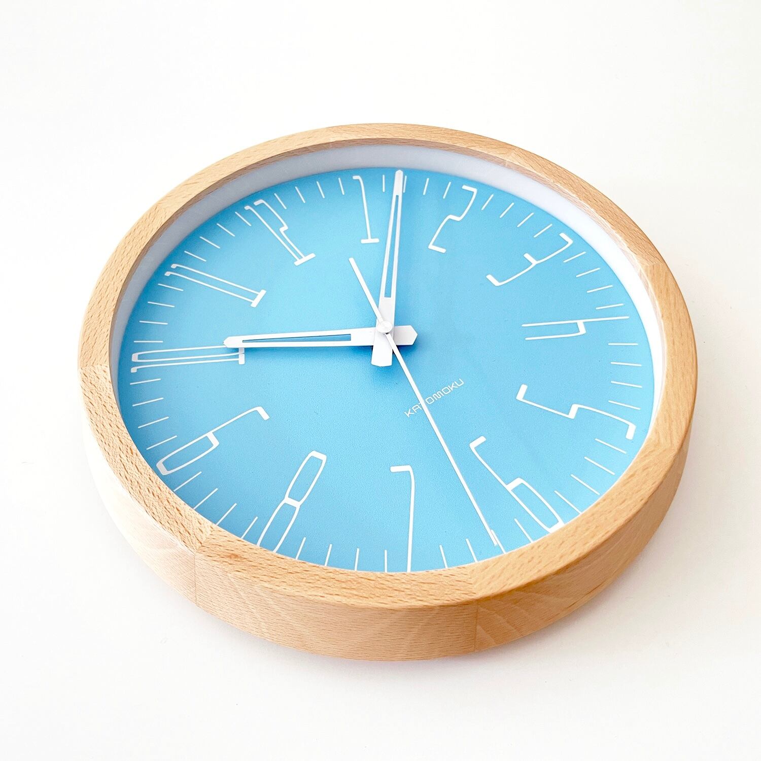 KATOMOKU muku clock 21 ライトブルー km-141LB 掛け時計 | 加藤木工