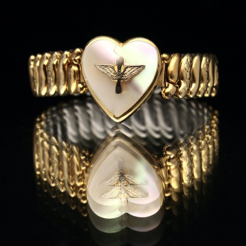 Vintage Sweetheart Bracelet [1930~] [W&H JEWELRY CO, Inc. Co-Star] [USAAF - Prop and Wings]