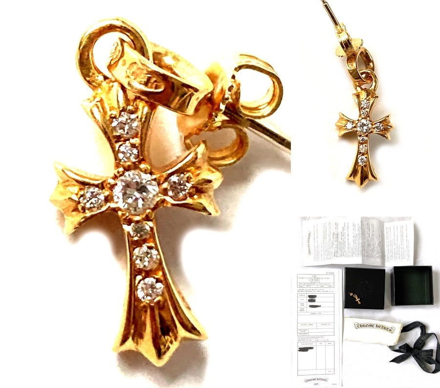 CHROME HEART クロムハーツ CHクロス 22K パヴェダイヤ ベビーファット