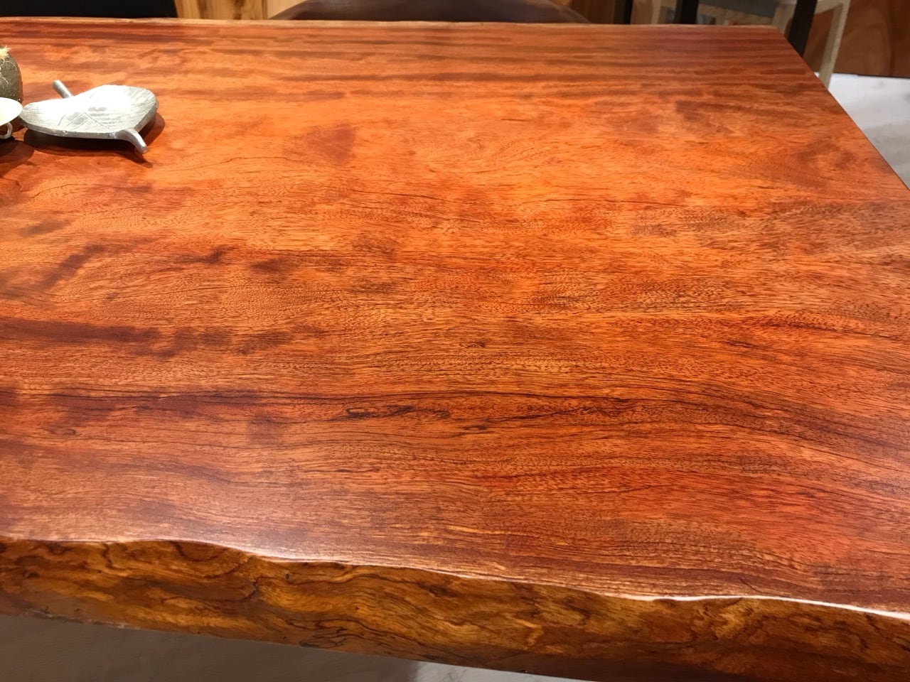 値下げ!!希少ブビンガの一枚板アンティークテーブル 希少！ブビンガの一枚板テーブル【送料込み】 ローテーブル