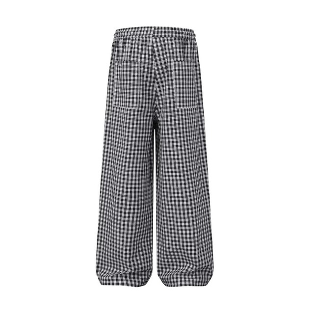 チェックドローストリングイージーパンツ 1col   R01937