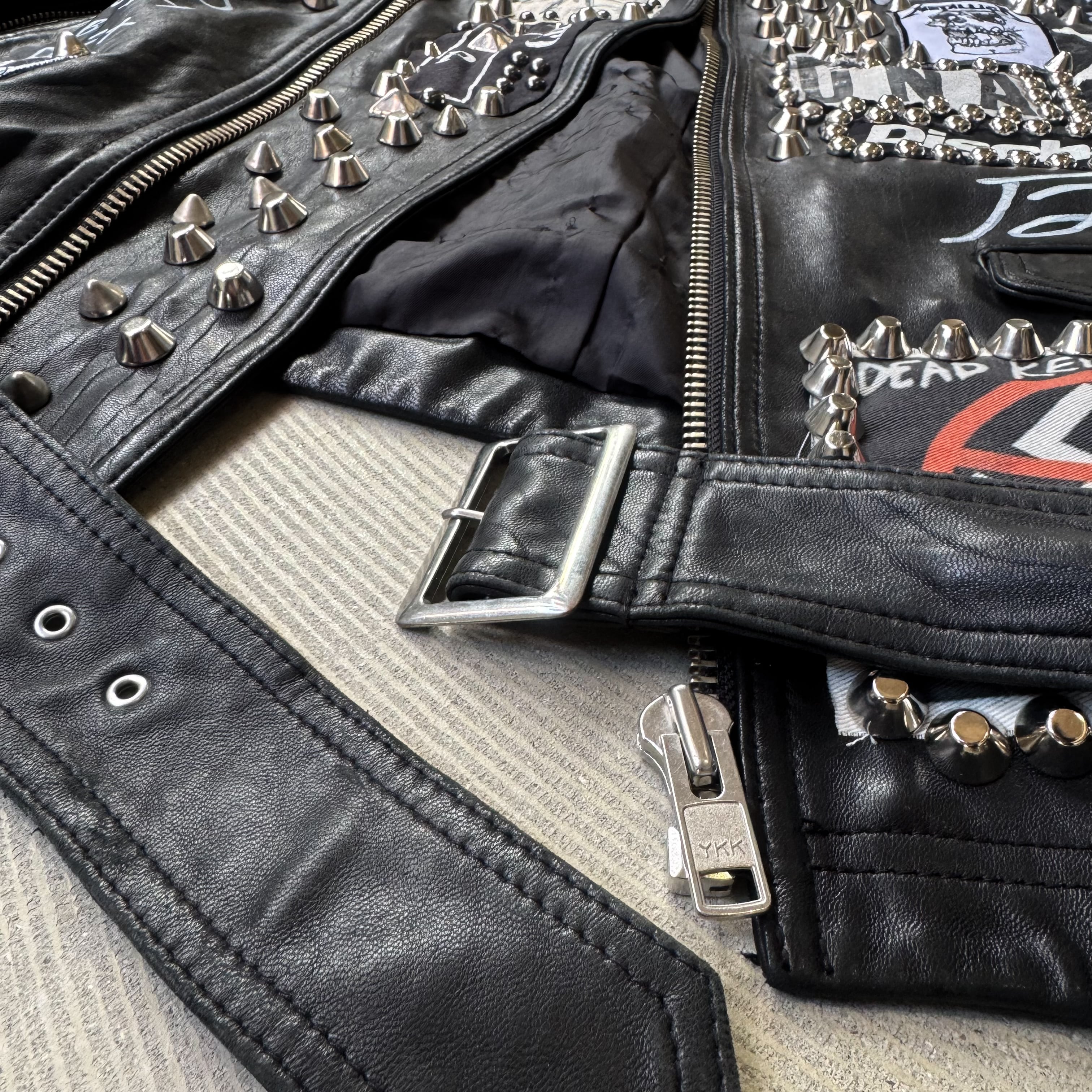 鋲ジャン　ダブルライダース　スタッズ PAINT STUDDED CUSTOM LEATHER DOUBLE RIDERS JACKET / ペイント