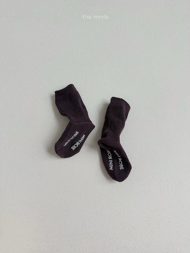 《予約》送料無料【minirobe】Basic Waffle Socks 3 Set