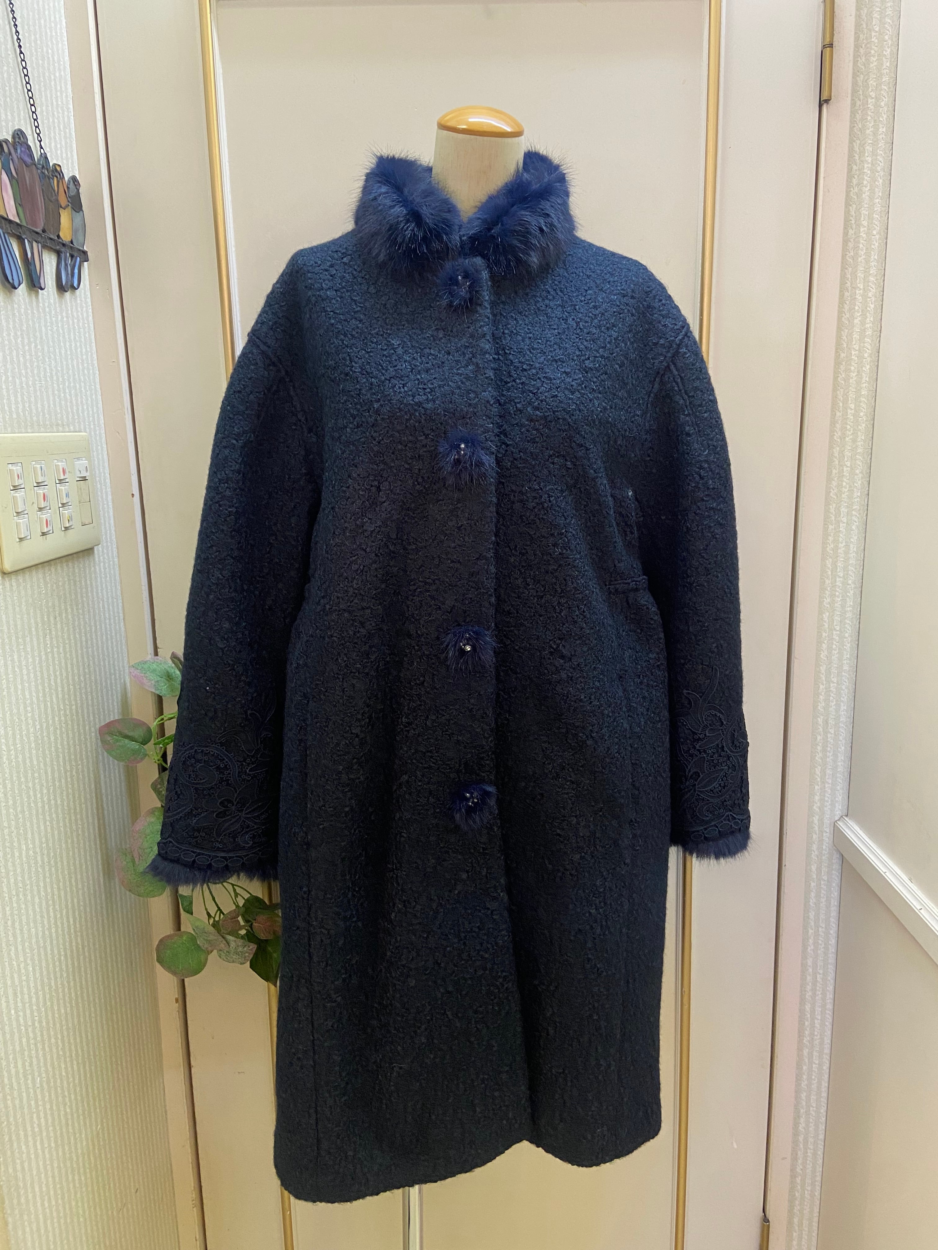 ☆【新作】2524007 スーパービューティー 裾レース×リボン 裏起毛