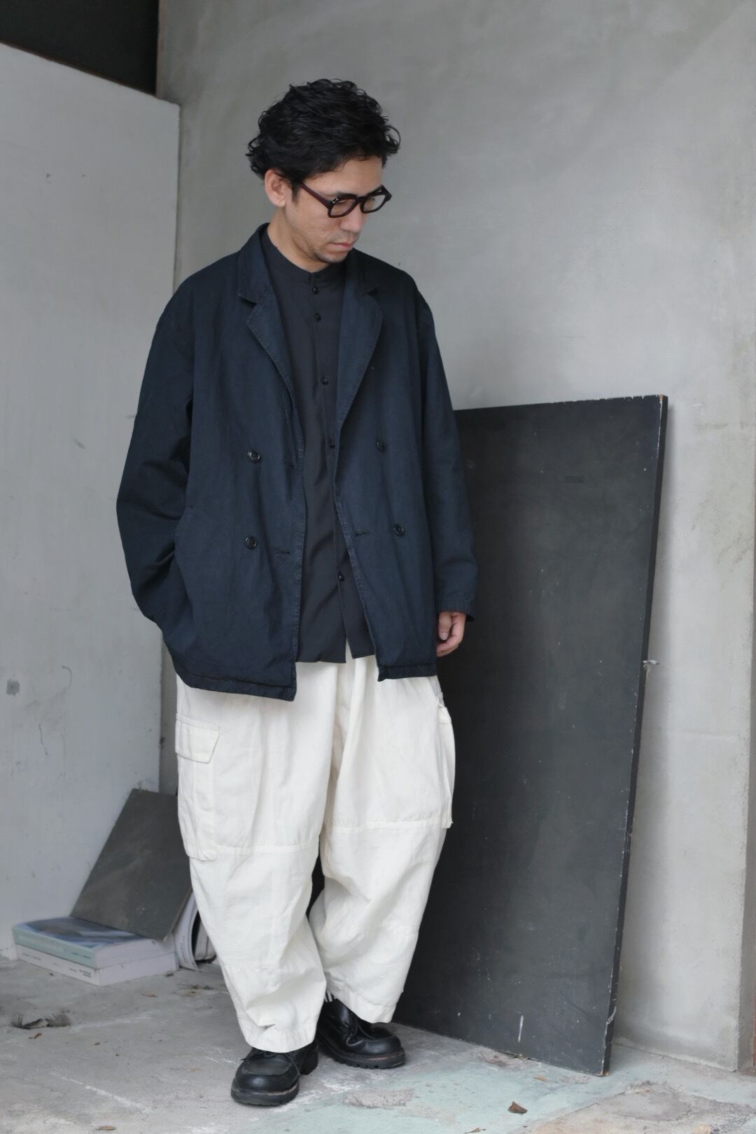 SANMONT ブラック ジャケット サイズ4 SANMONT】サンモント unisex 4B Double Jacket［Dark Navy］ | Pay ID