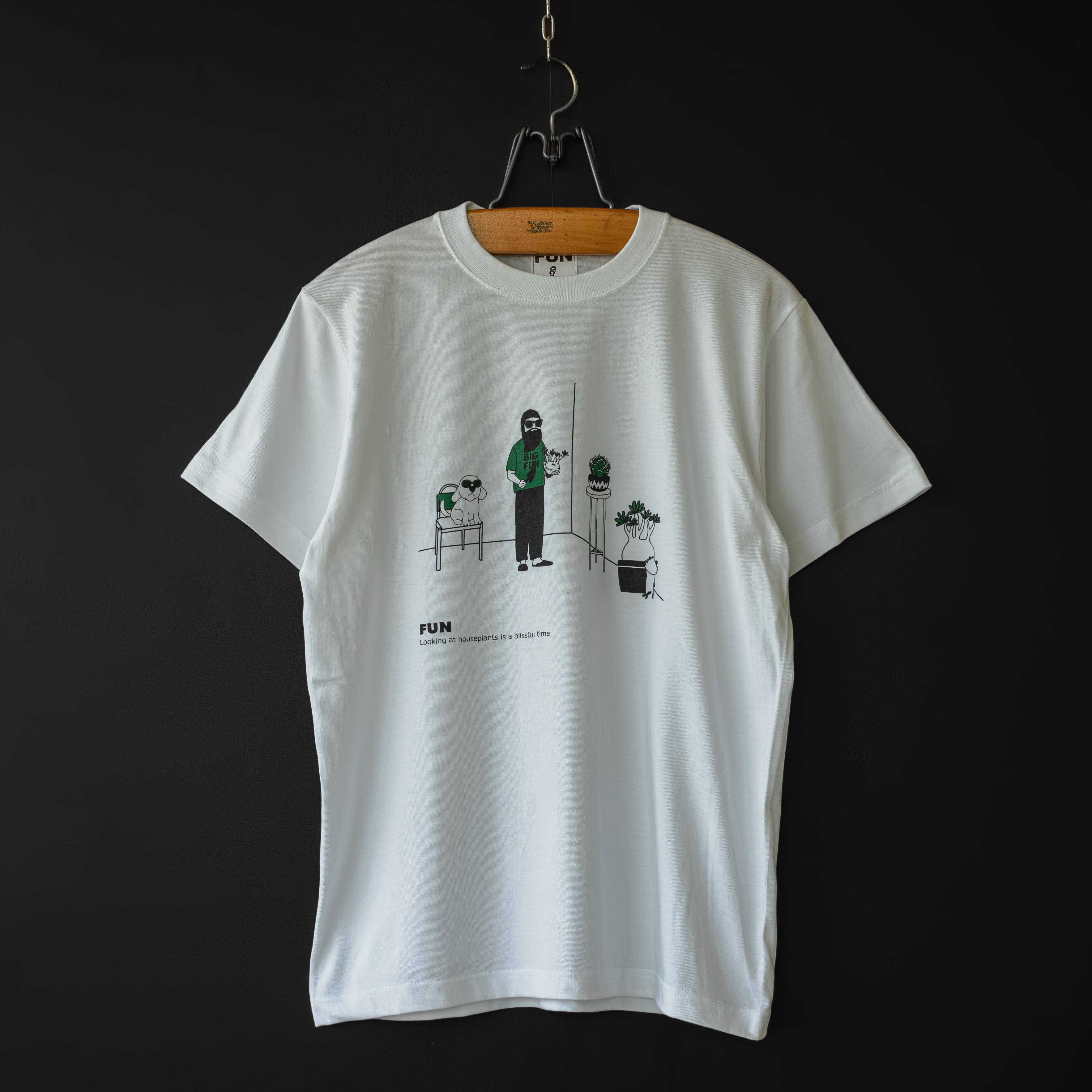 modem design】 baseball tee (white × navy) | dros dro
