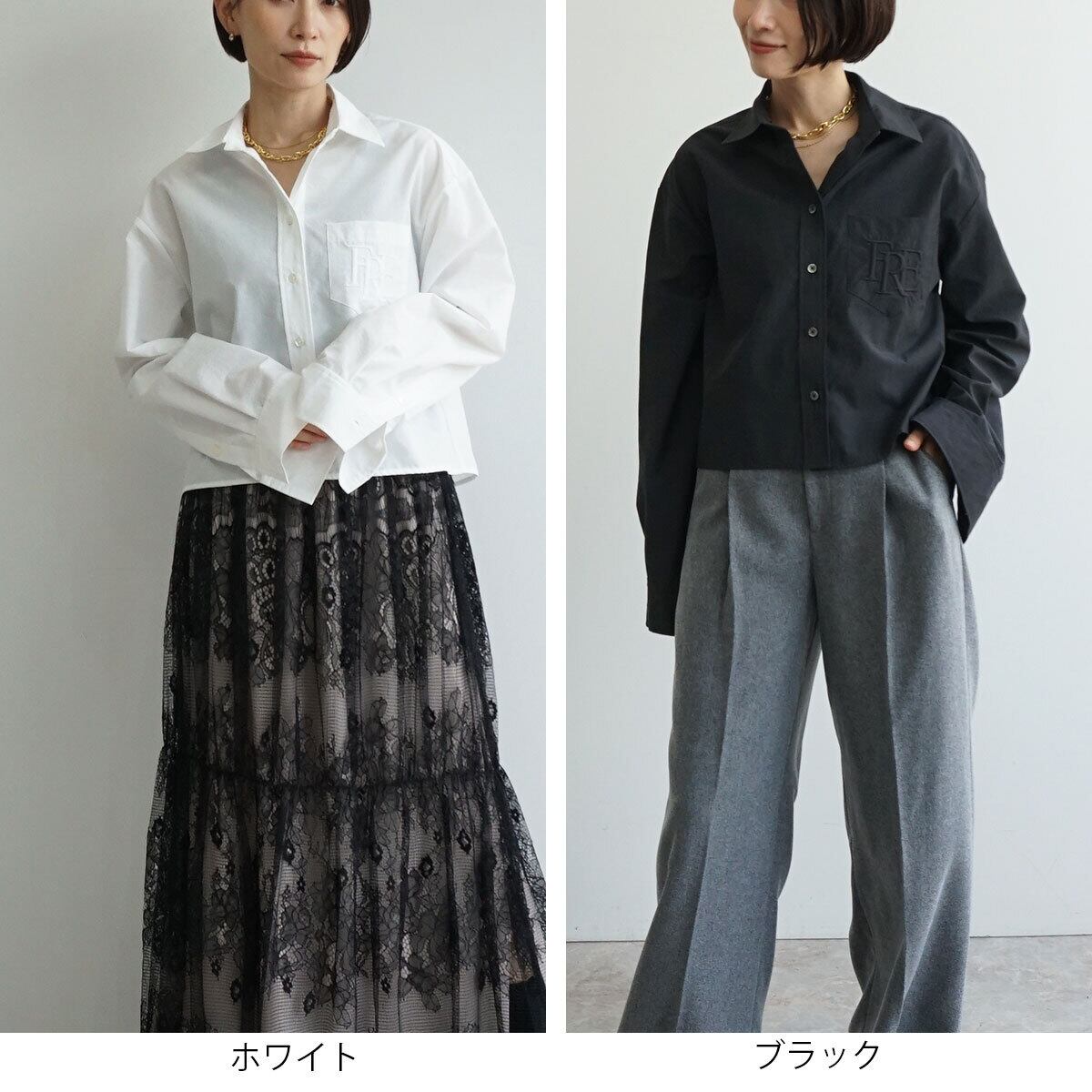 美品♡2023AW エブール ポリウールハーフシャツ 半袖シャツ ショート丈 M 美品♡2023AW エブール ポリウールハーフシャツ 半袖シャツ