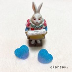 夢かわ♡ハートグミピアス【グラデブルー】