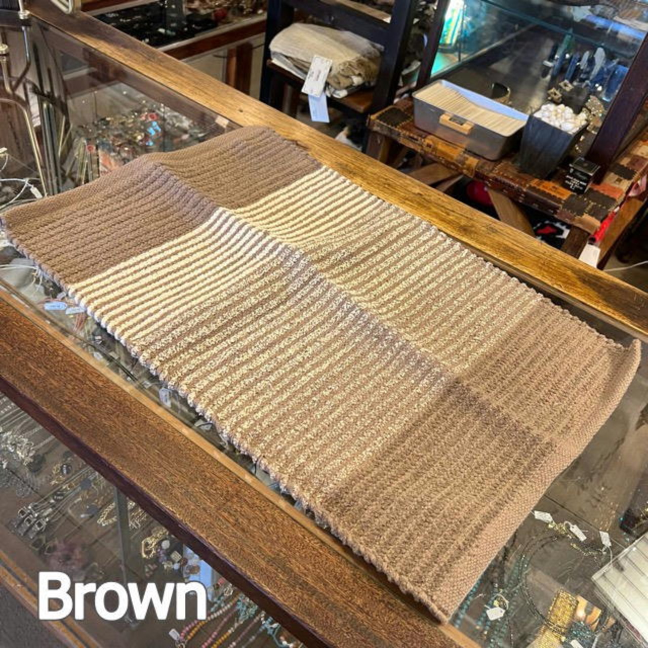 Cotton Chenille Striped Floor Mat　3Color　コットンシェニール ボーダーフロアマット 　3色　　フロアマット　マット　　