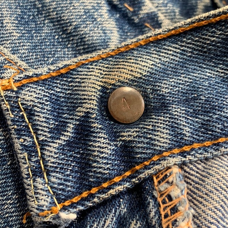 60's 70's LEVI'S リーバイス 501 デニム Big E 平行ステッチ 刻印4 