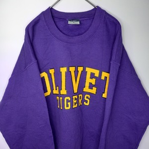 MV SPORT　クルーネック　スウェット　トレーナー　プリント　パープル　M