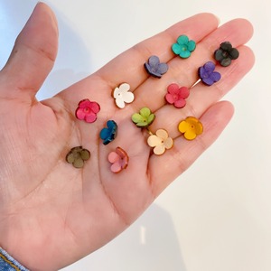 【アウトレット3D立体レザーフラワー】アナベル(ピン付きタイプ）ピンク6個セット
