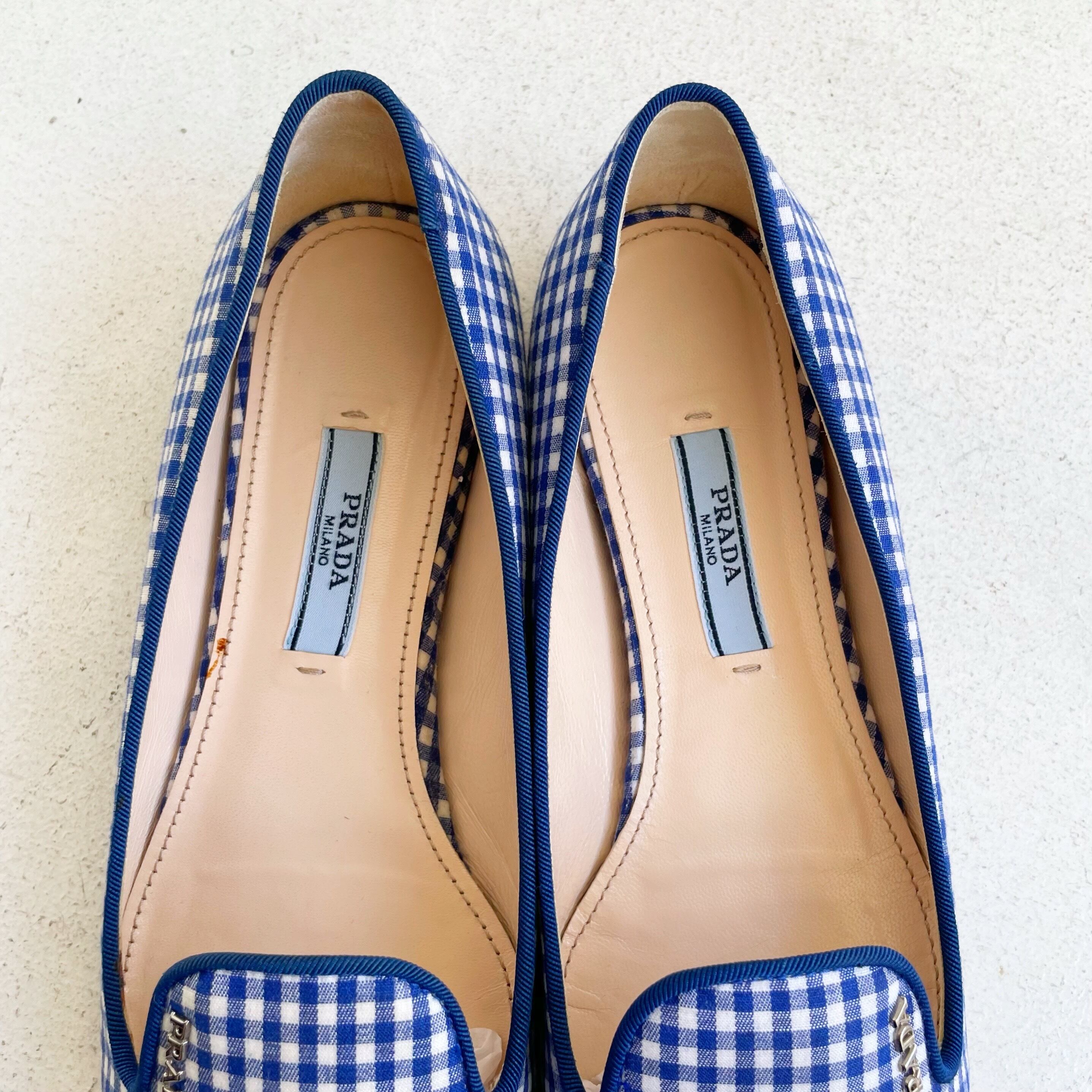 PRADA logo Gingham check shoes 【36 1/2】 | TOKYO LAMPOON online shop