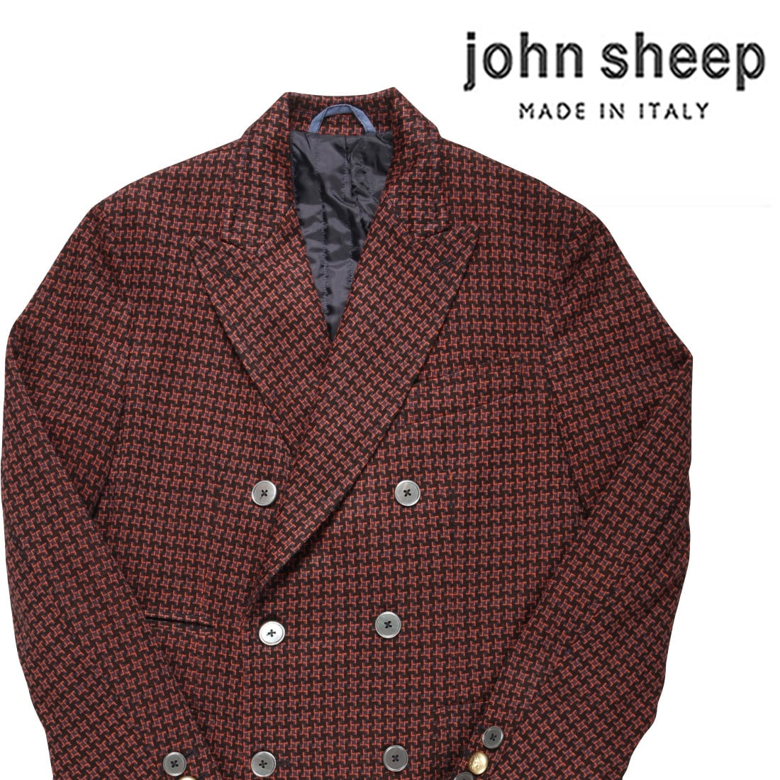 【未使用】ジョン シープ John Sheep ポリエステルナイロン 2B テーラードジャケット ネイビー【サイズ52】【メンズ】