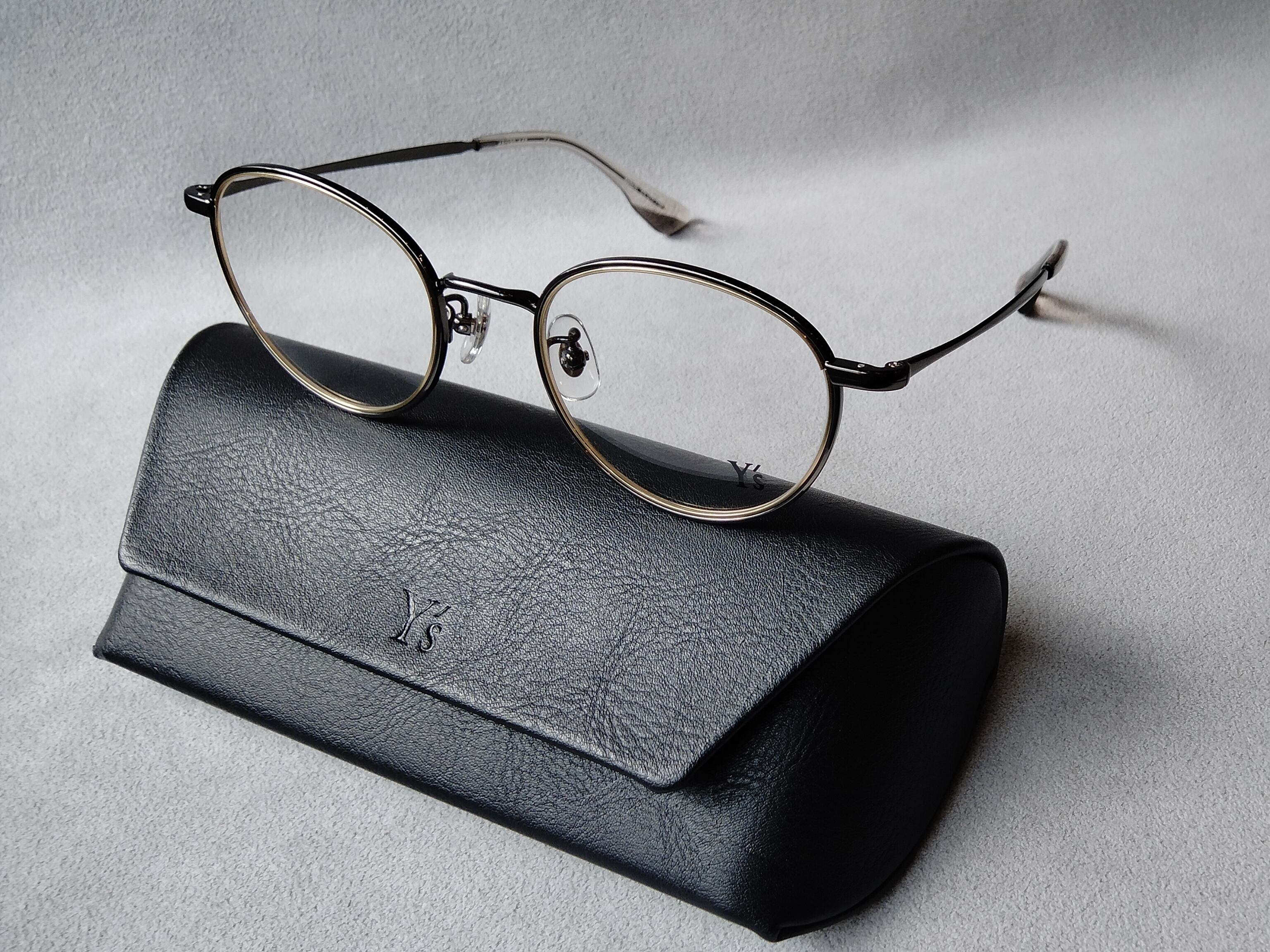 Y's (ワイズ) EYEWEAR 81-0030-3 // GUN ＆ LIGHT GOLD ［made in